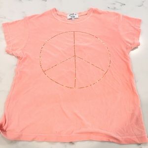 wildfox kids Soft Orange Peace Sign Shirt ✌🏽